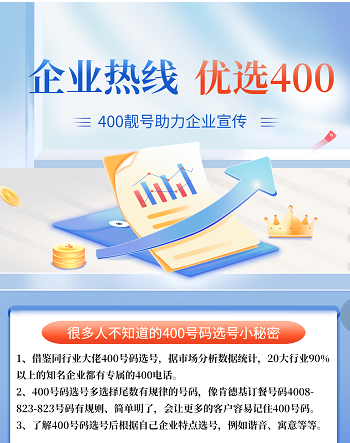 2022年7月21日 400电话新靓号，新机会，新高度 办理个靓号，助力事半功倍